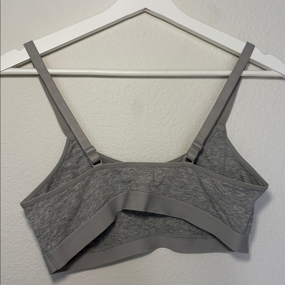 Deal Worthy Cotton Gray Women's Bralette Bra Adjustable large - Picture 4 of 4